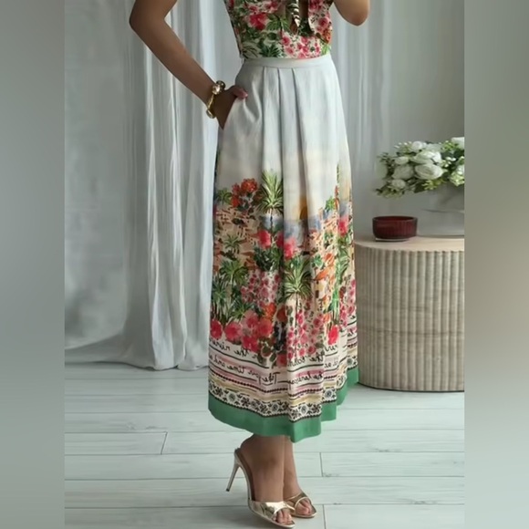 ZARA PRINTED LAYERED MIDI SKIRT - Picture 12 of 16